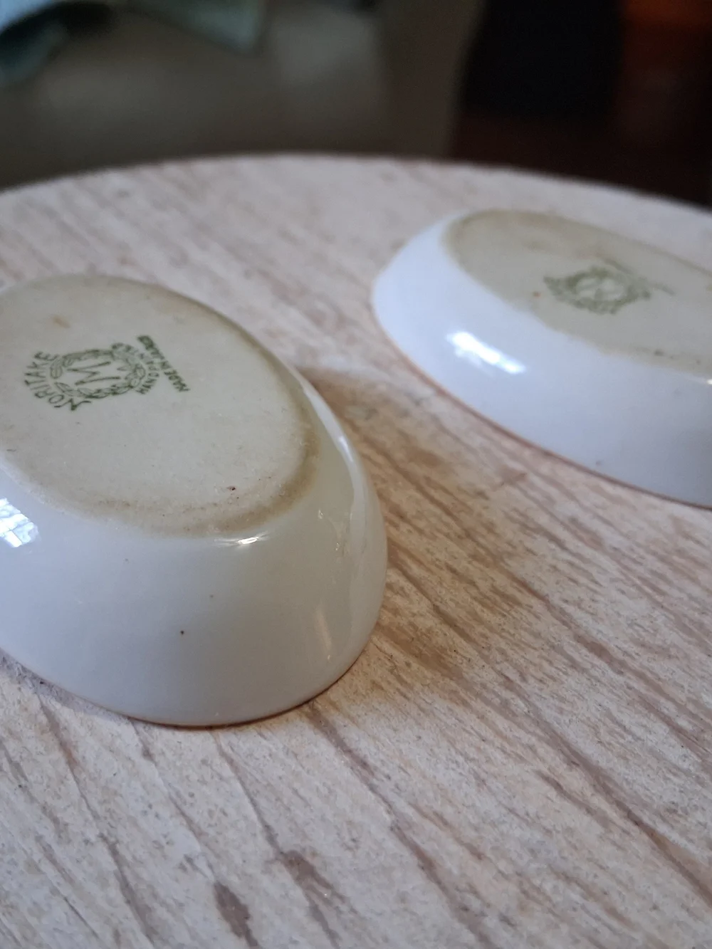 Vintage Set Of 2 Noritake Lustre-glaze Trinket Dishes